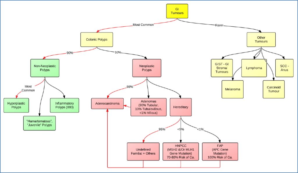 polyps & colon cancer types